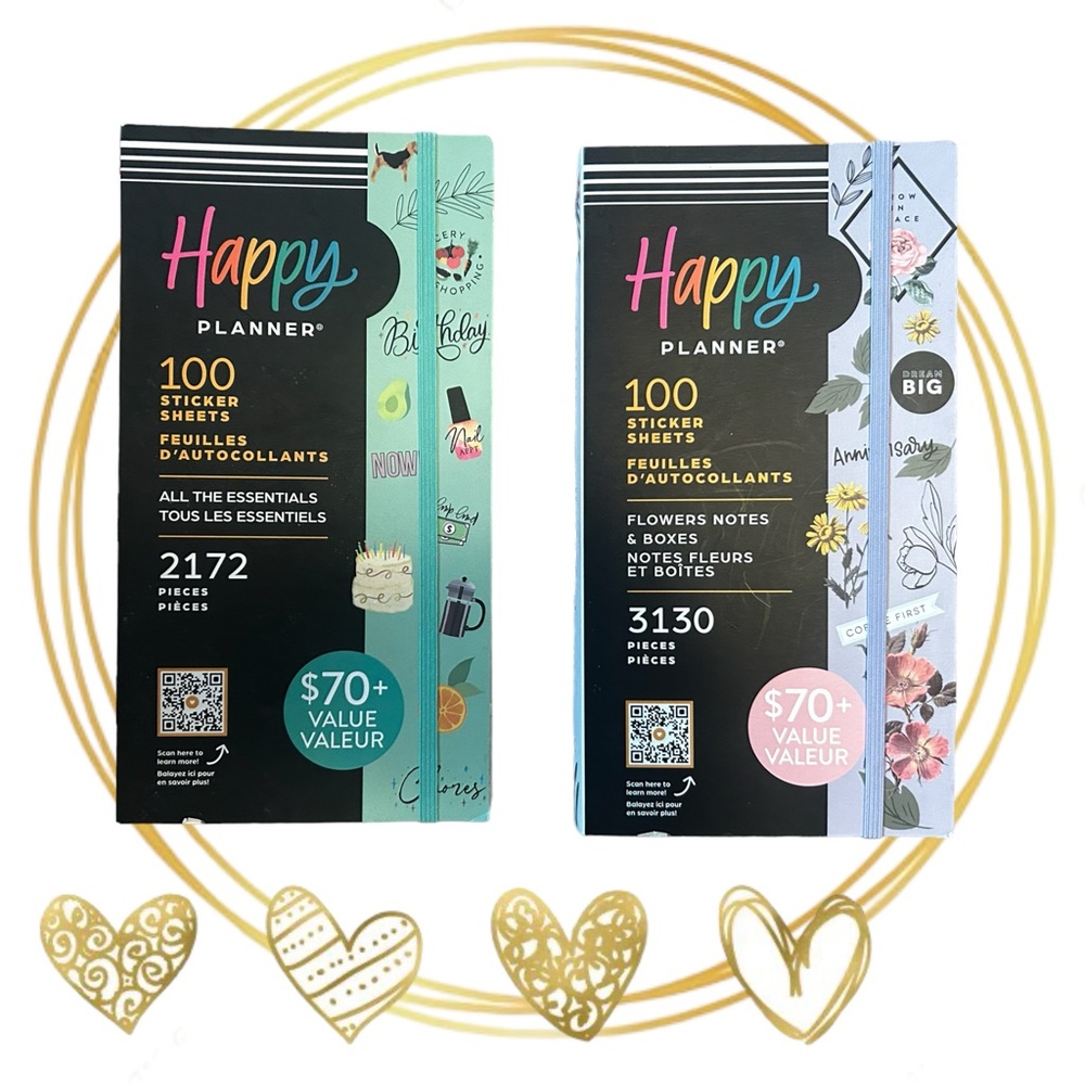 Two The Happy Planner XL Value Sticker Book Bundle Deal